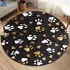 Söt hund Rund Golvmatta, Mattmatta för Vardagsrum Sovrum Soffa Lekrum Inredning, Halkfri Golvmatta