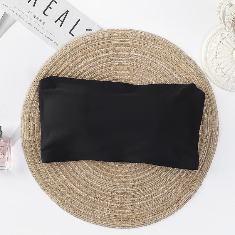 

Женский бесшовный бюстгальтер Ice Silk без бретелек - сексуальный, красивая спина, однострочная застежка, спортивный, универсальный One Size (70-120 jin)