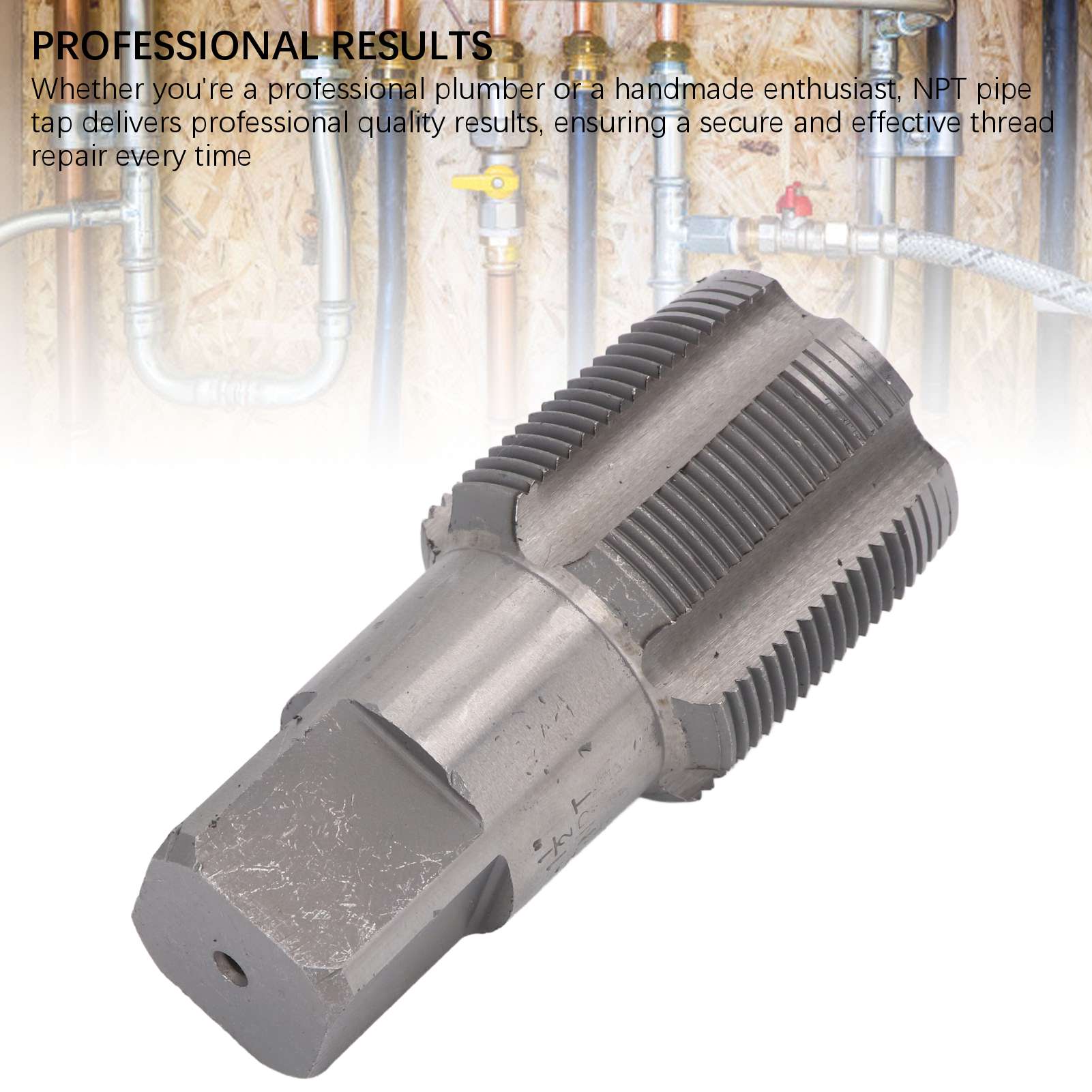 

1 1 2in NPT Pipe Tap Thread Repair Tool for Plumber Machinery Accurate Plumbing Work with Storage Box