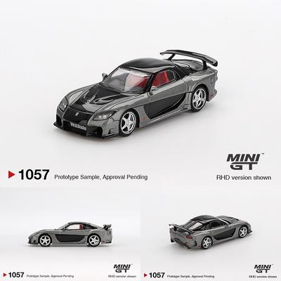 MINIGT 1057 1:64 Mazda RX7 VeilSide Fortune Grey Diecast Car Model Collection Toys
