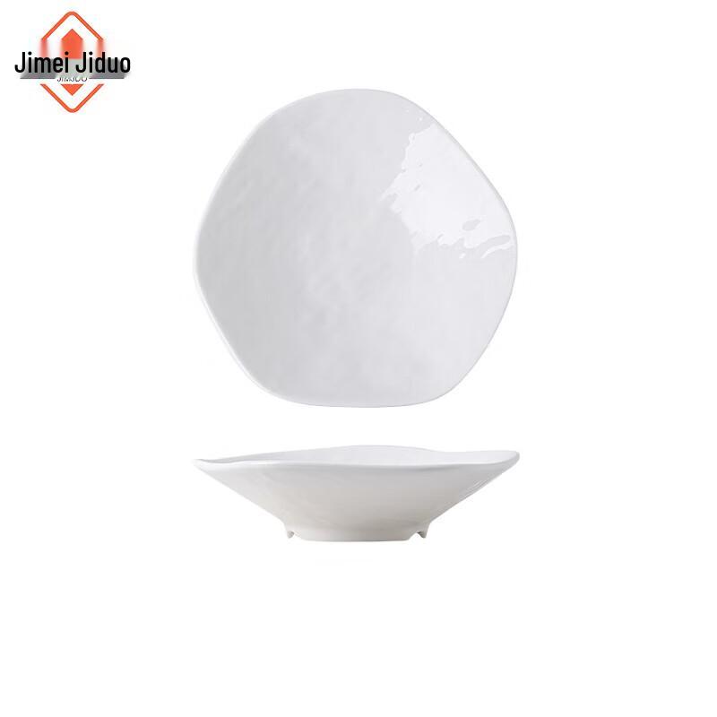 

Jimei Jiduo White Porcelain Stone Pattern Hexagonal Bowl 8 inches