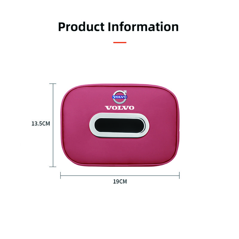 Car Tissue Box Sun Visor Paper Towel Storage Organizer Holder For Volvo ES90 EC40 EX40 EM90 XC90 V90 V60 XC60 V40 S80 S60 S90 C4