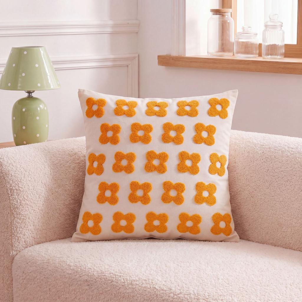 Embroidered Towel Cushion Pillow, Dropshipping, Ins-style Sofa Pillow, Home Bedside Cushion