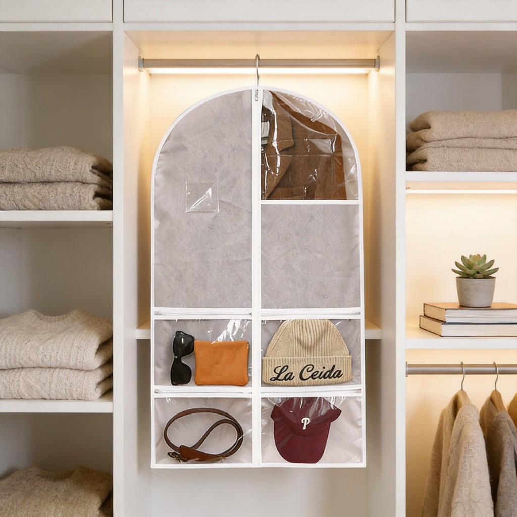 Clothes Dust Cover With Waterproof Fabric For Indoor Closet Storage