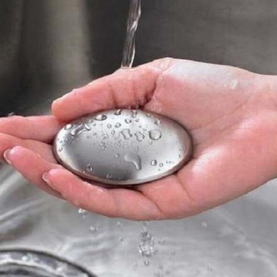 Forma de jabón de acero inoxidable, desodoriza el olor de las manos, elimina la barra de cocina, jabón de baño, herramientas útiles, barra de jabón con olor