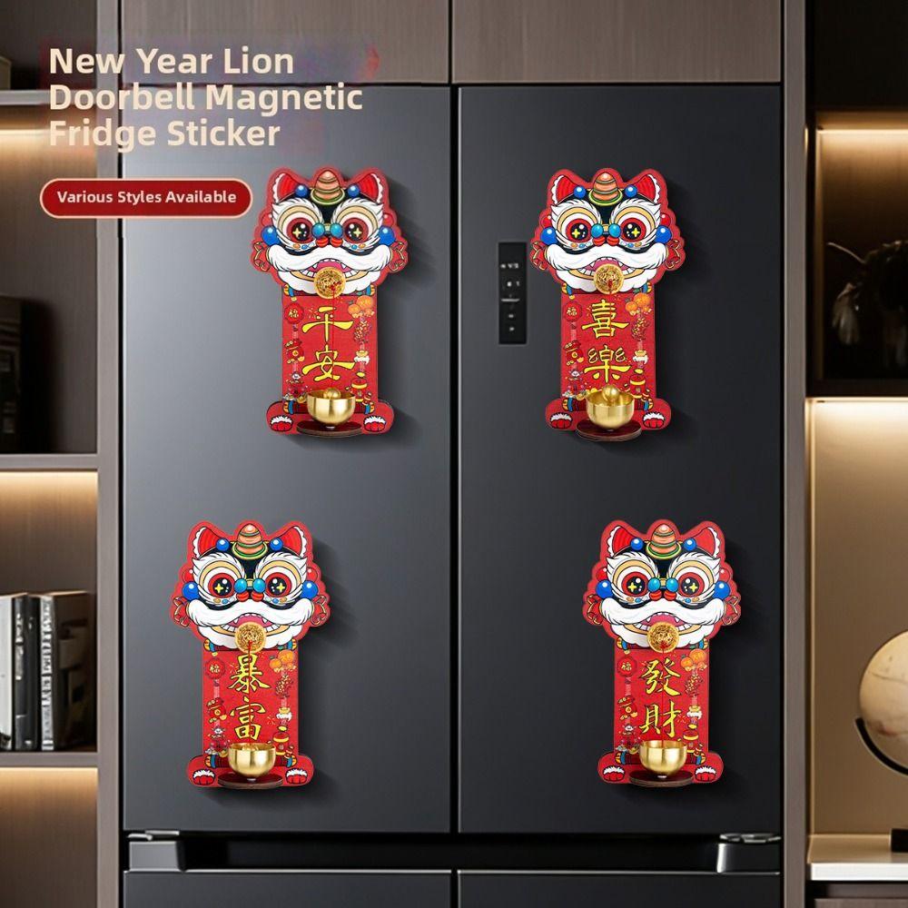 Magnetische Saugkraft Cartoon Löwe Türklingel Dopamin Chinesisches Neujahrsornament Festivalfeier