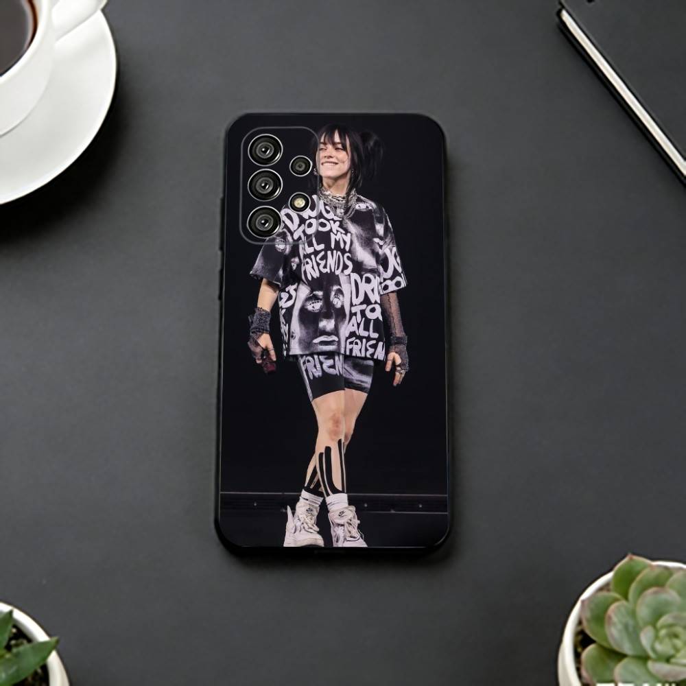 B-Billie lovely Eilish Phone Case Black Silicone Soft For Samsung S25,S24,S21,S22,S23,S30,Ultra,S20,Plus,Fe,Lite