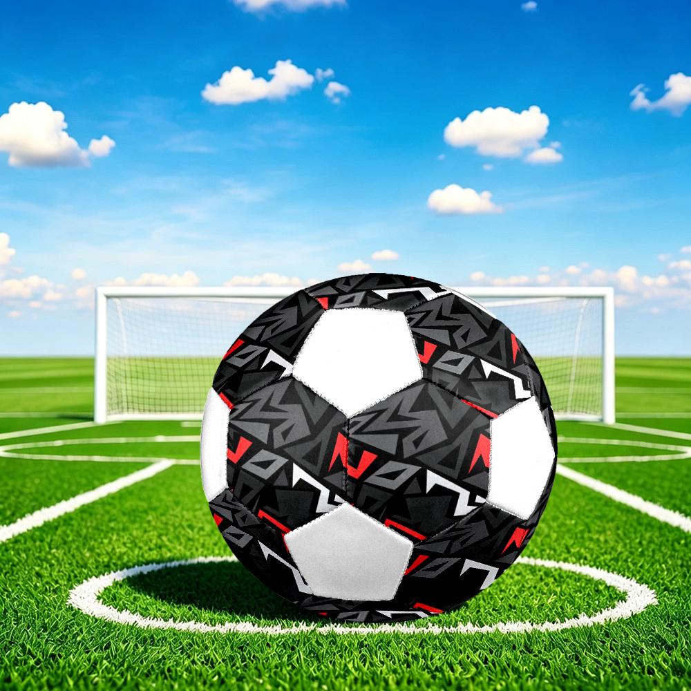 1pc Abstract Geometric Lightweight PVC Training Soccer Ball, Size 5, Suitable for Indoor and Outdoor TrainingGift y60375