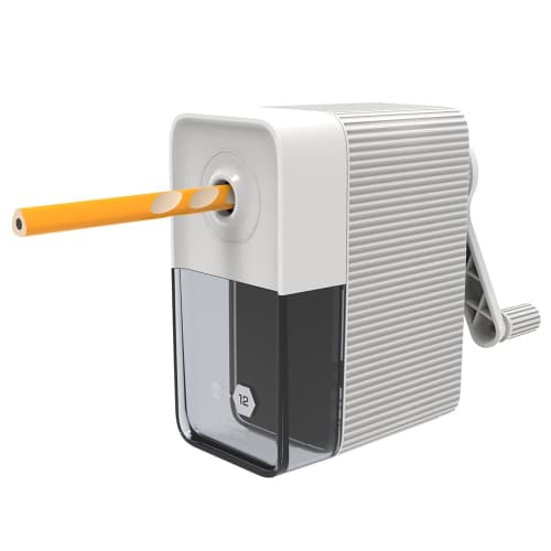Nakabayashi Manual pencil sharpener that can sharpen even thick pencils, white DPS-H501W
