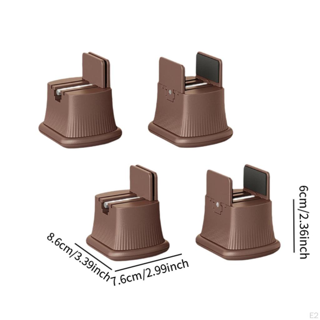 4 Bucăți Picior de Pat Mobilier cu Înălțime Tasier