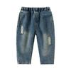 2-10 Years Kids Boys Denim Pants Elastic Waist Pants