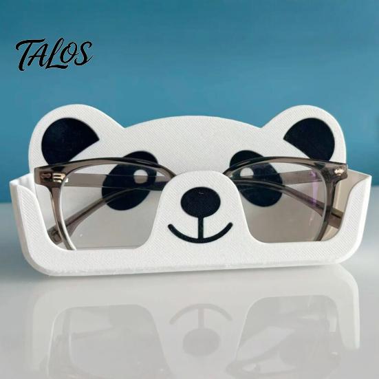 Keine scharfen Kanten Brillenorganisator 3D-gedruckter Panda-Halter, Niedliches Cartoon-Brillenaufbewahrungsregal für Schreibtisch Glatte Oberfläche Halter Nachttisch, Rutschfest Kratzfest