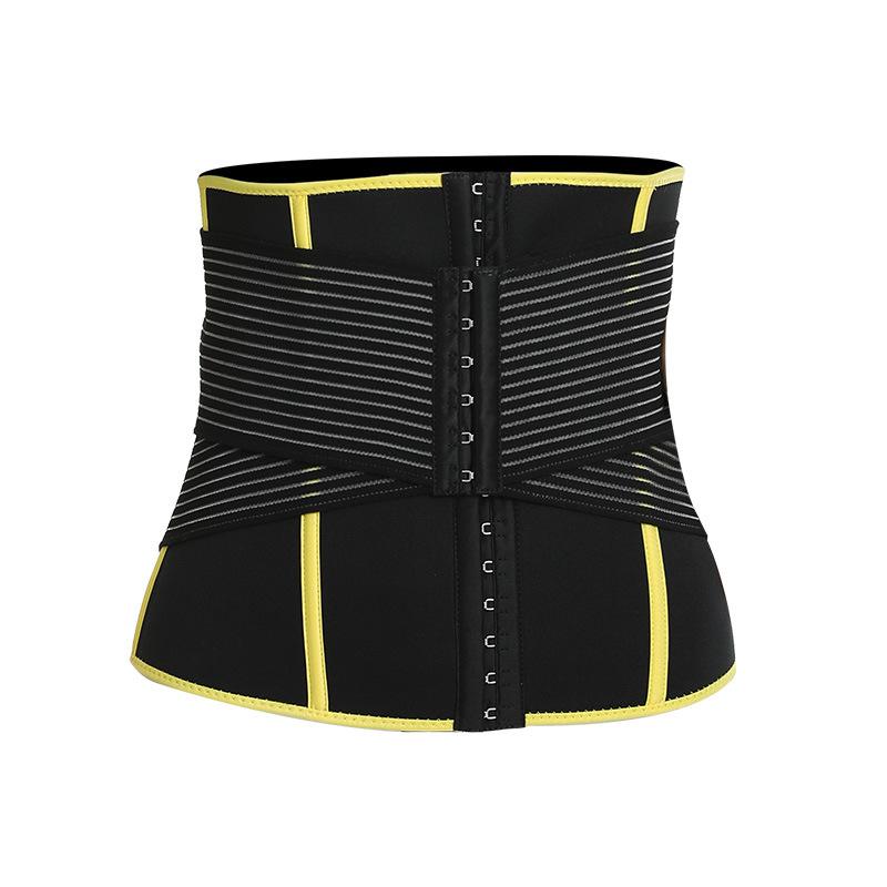 

Спортивный пояс для защиты талии для взрослых, двухслойный пояс для утяжки талии, поддерживающий пояс со стальным каркасом, для бега, фитнеса, для похудения, пояс-песочные часы Q One size