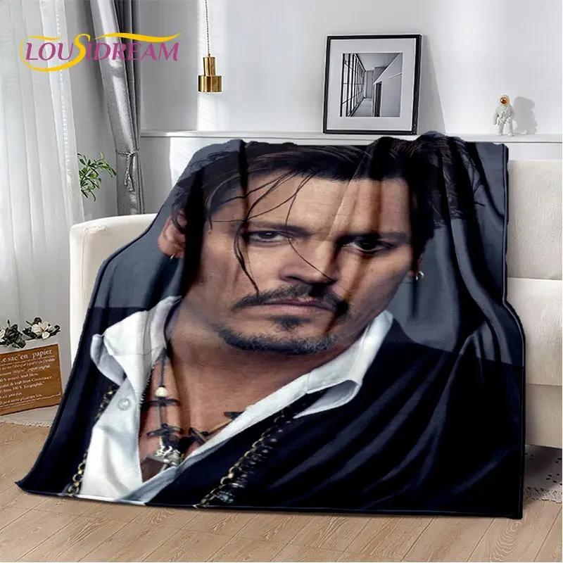 3D Printing Johnny Depp Series Soft Plush Blanket,Flannel Blanket Throw Blanket for Living Room Bedroom Bed Sofa Picnic Cover
