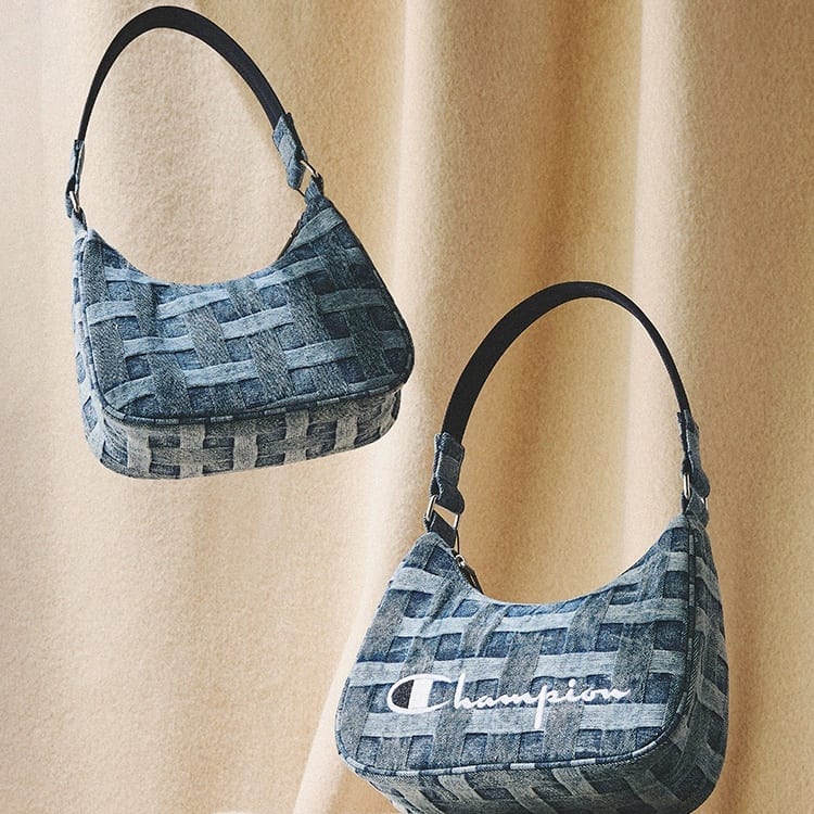 Champion Fabric Shoulder Bag Small Unisex Blue U4CACPU57M8