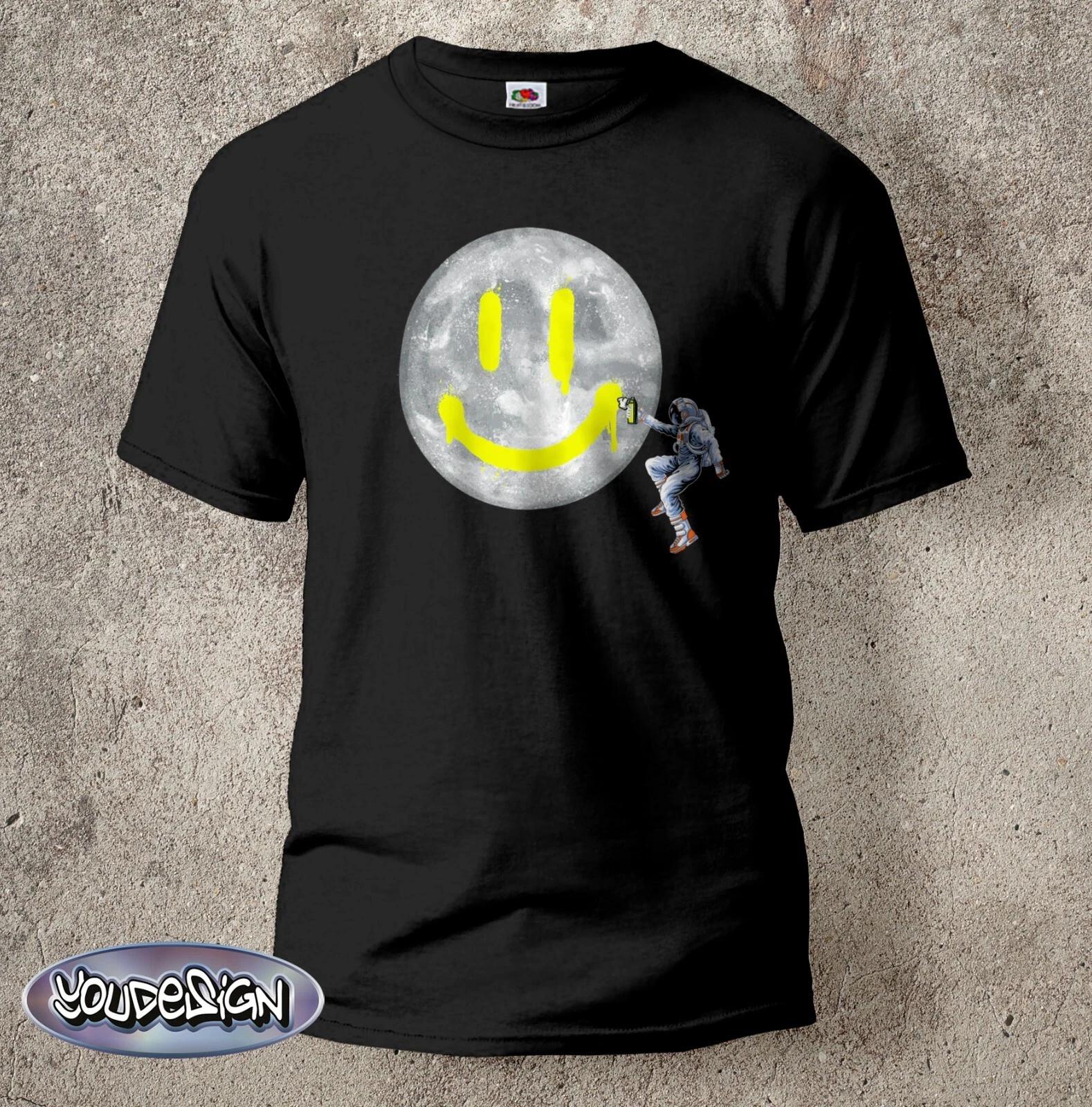 Astronaut Shirt Smile T-Shirt Moon Sprayer Grafitti Moon Cult S-5XL XXL