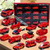 Legierung Mini Baufahrzeug Feuerwehrwagen Polizeiauto Sammlung mit Rückziehfunktion für Kinderspiel