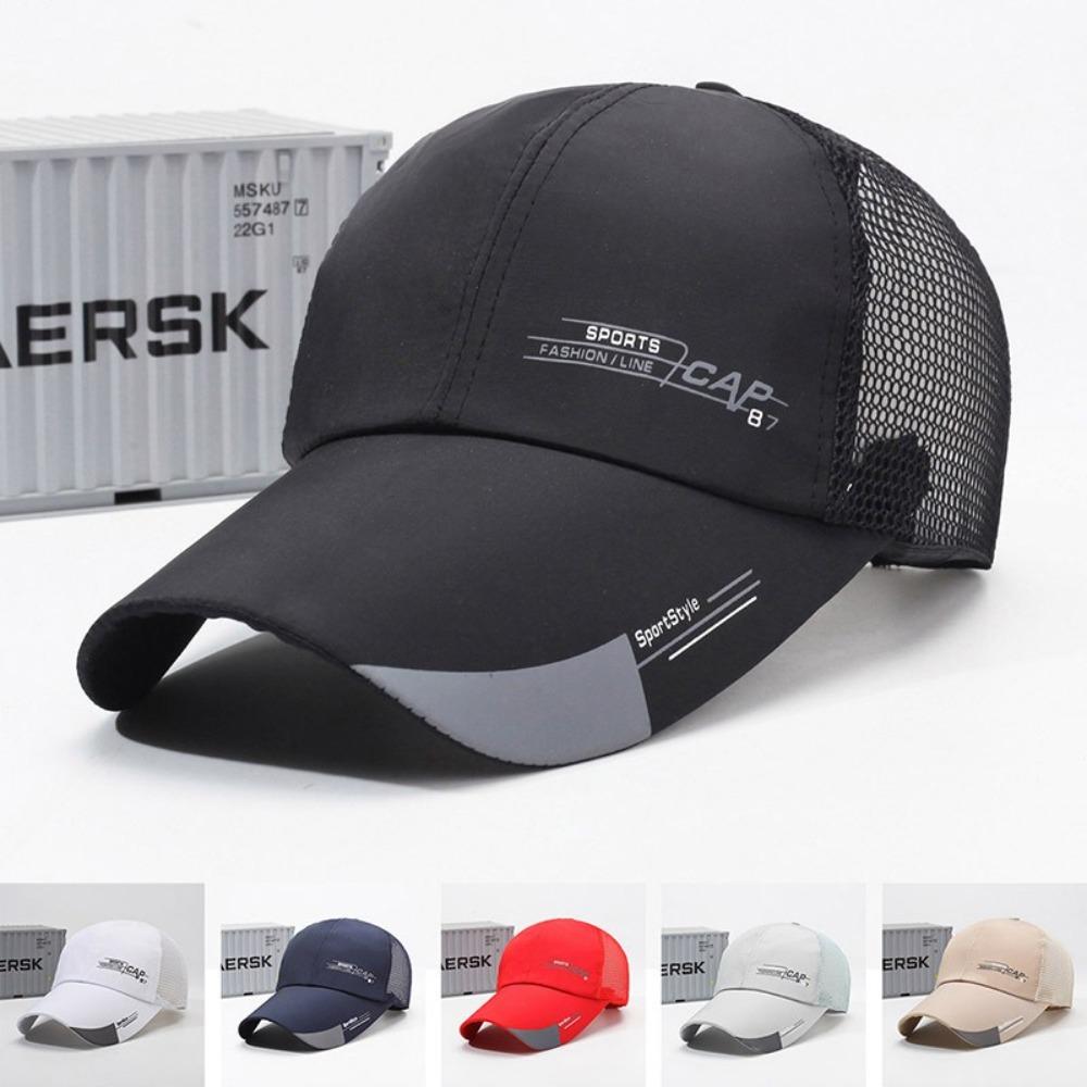 Wide Brim Mesh Baseball Cap Breathable Hip Hop Hats Unisex Sun Visor Hat  Summer