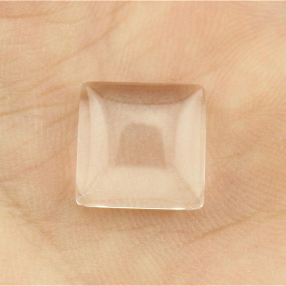 6 Pieces Clear Flat Back Glass Blank Cabochon Cameo Beads Handmade Jewelry Bulk