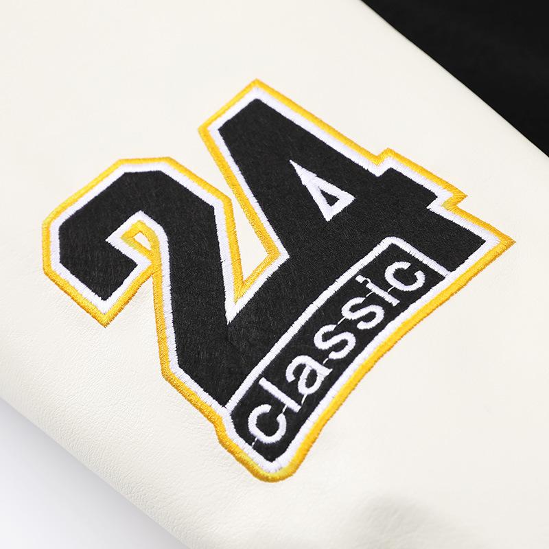 Modna kurtka patchworkowa Nowa koszulka baseballowa z nadrukiem Modna męska wiosenna kurtka dla pary Streetwear Stylowy top w stylu Hongkongu