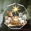2D Flat Nativity Scene Acrylic Desktop Decoration, Jesus, Home Decor Plaque Hanging Wall Art Decorative Garden Decoration for Room Door Signs Hanging