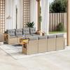 VidaXL Garden Lounge Set with Cushions 9 Pcs, Patio Sofas, Patio Furniture Set, Outdoor Furniture, Beige 3226661