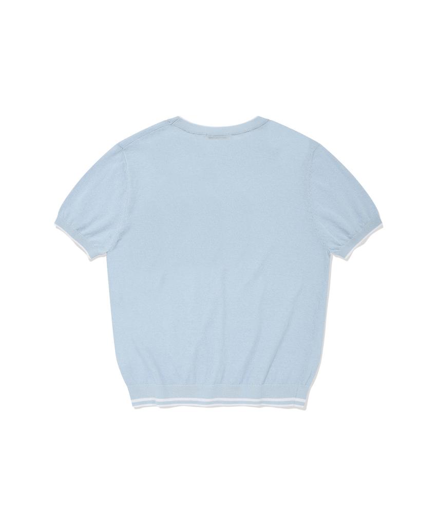 WACKY WILLY Women'S Cooling Lily Short Sleeve Knit Sky Blue