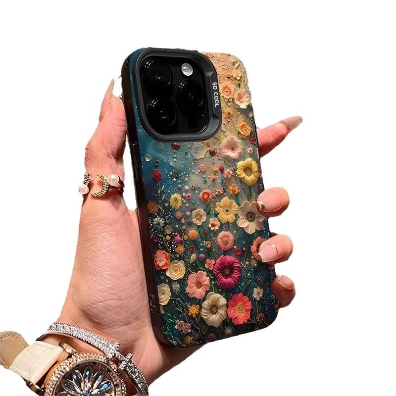 Unterwasser-Blumen Handyhülle für iPhone 13/14Pro/15ProMax/16Pro