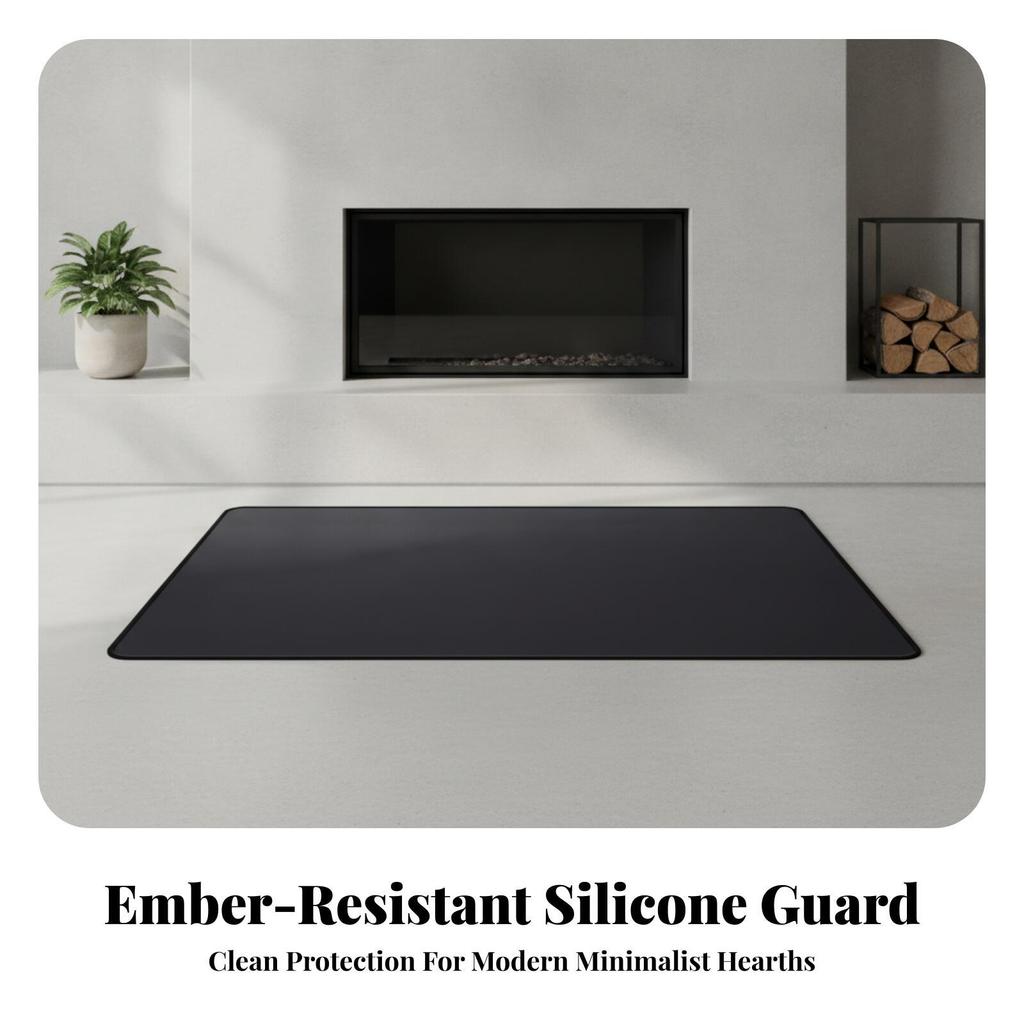 Silicone-Coated Fiberglass Fire Mat Wipe-Clean for Backyard Cooking