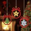 Christmas Tree Pendant Silicone Mold Xmas Candle Plaster Bow Snowflake Key Gypsum Mold Diy Hanging Decor Santa Claus Resin Mold