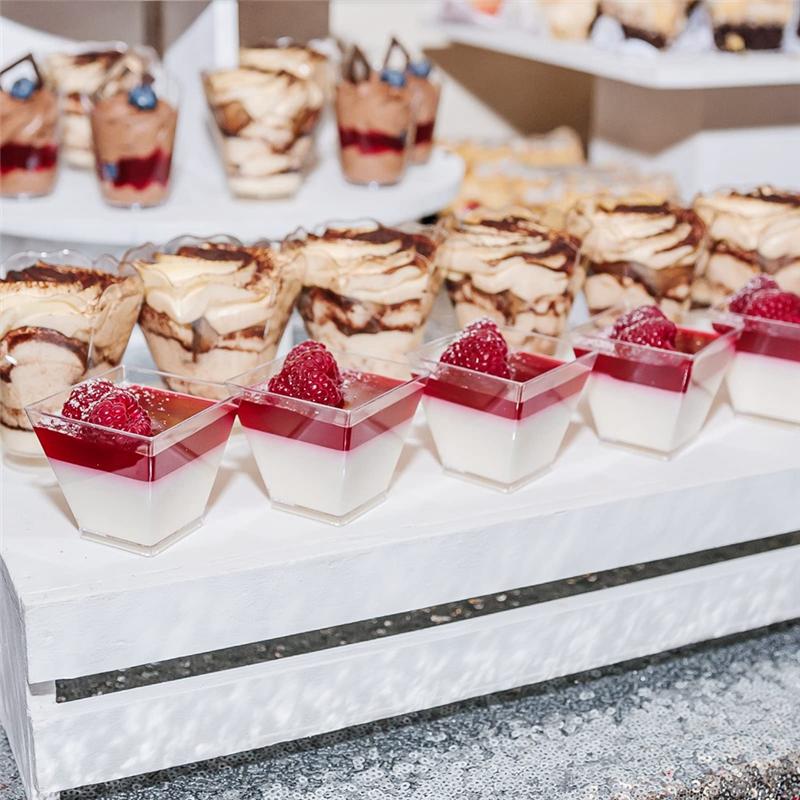 M-Modern-100PCS 2OZ Mini Dessert Cups For Party Small Plastic Dessert Cups Disposable Dessert Cups For Pudding Fruit