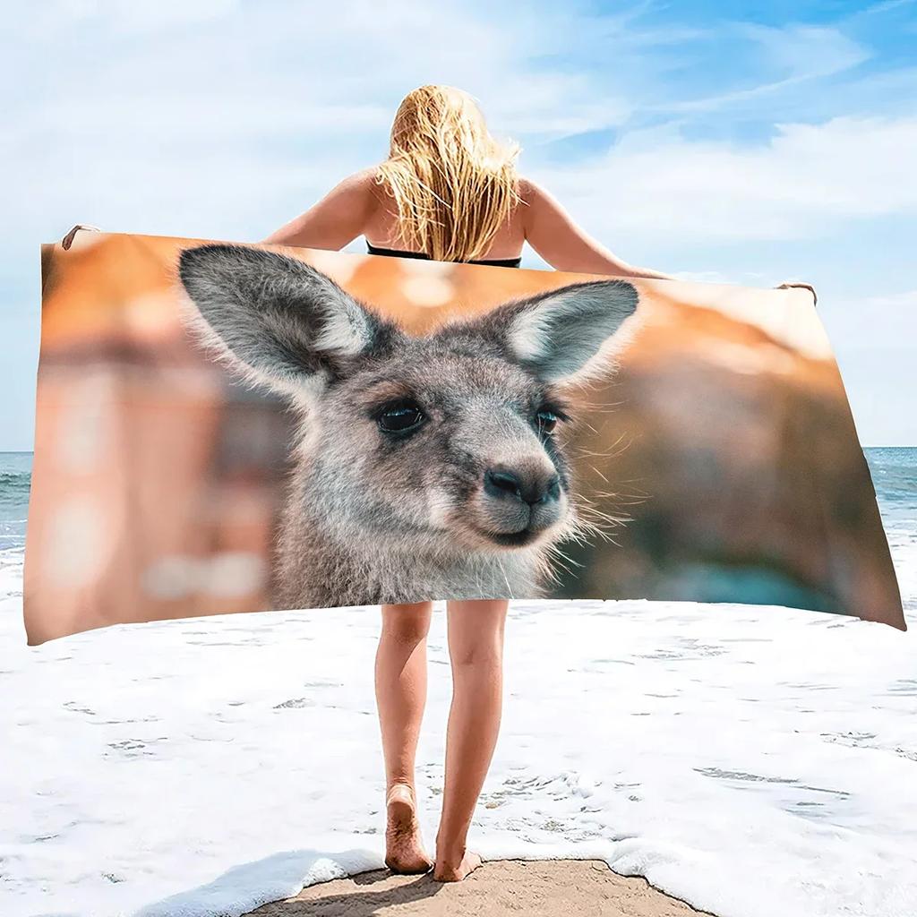 Poolhandtücher Strandzubehör Super saugfähiges Handtuch Extra groß Sandfrei Schnell trocknend Leichtgewicht Känguru Reise Schwimmbadhandtuch