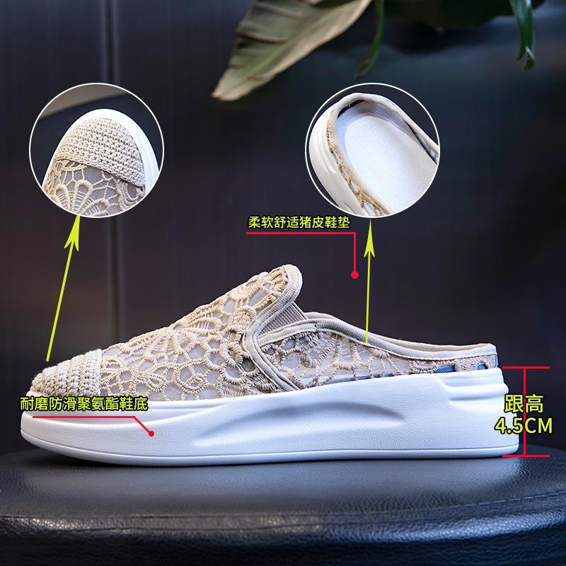 Fisherman Shoes Half Slippers Women's Summer Wear 2025 New Summer Fashion Lightweight Casual Flat-bottomed Bag Head Women's Shoes Sandals