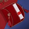 Chinese Style Embroidered Red Envelope Luxury Traditional Big Red Envelope with Tassel Best Wishes Wedding Gift Package
