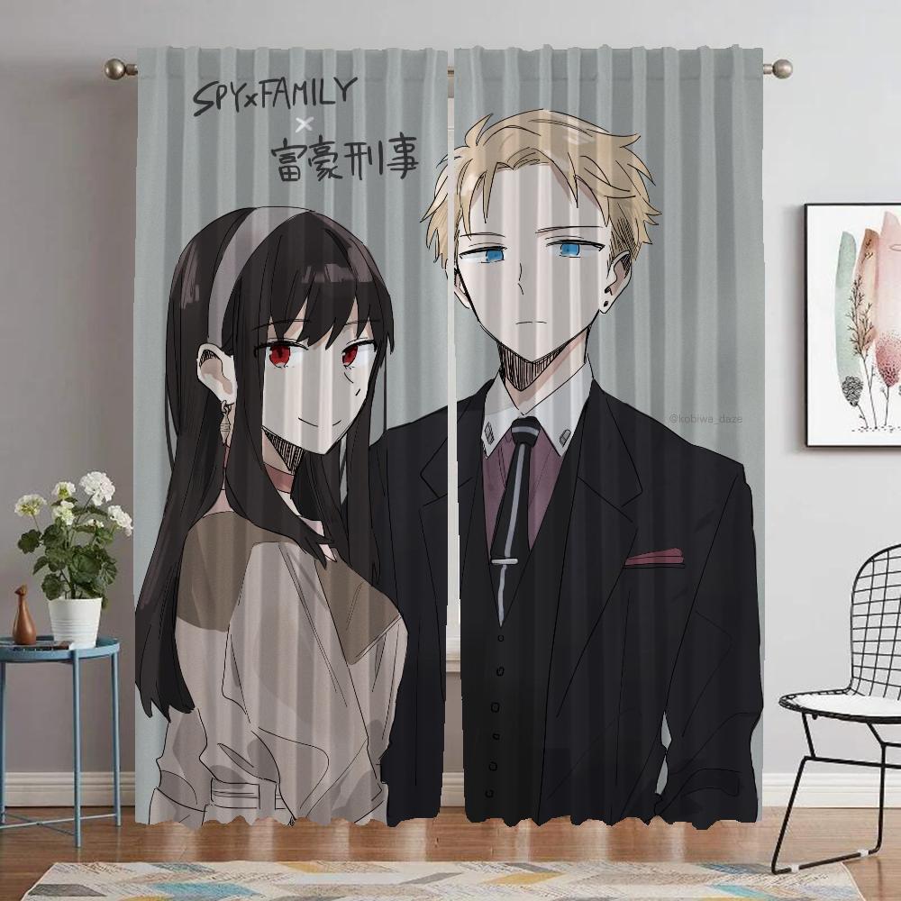 

Spy X Family Blackout Curtains 2 Pieces Halloween Decoration Home Interior Curtains for Camera Living Room Curtain Partition W50xH70cmx2pcs-CL