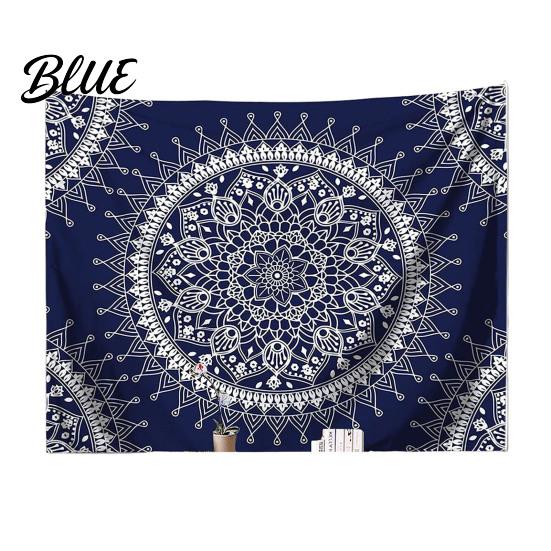 Retro Style Wall for Dorm Circular Pattern Tapestry Indian Hanging Bohemian Tapestry Rectangular Bedroom Living