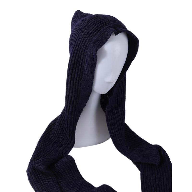 Hooded Shawl Wrap Hooded Scarf Hat Hat Scarf Set for Head Warmer Crochet for Head Scarf One Piece Scarf Windproof Cap Ho
