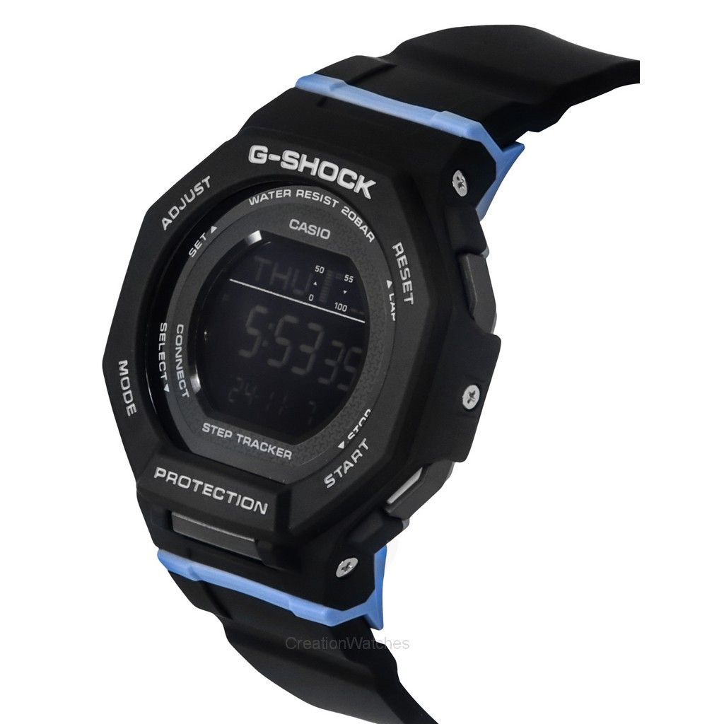 Casio G-Shock G-Squad Digital Smartphone Link Bio-Based Resin Strap Quartz GMD-B300-1 200M Women's Watch