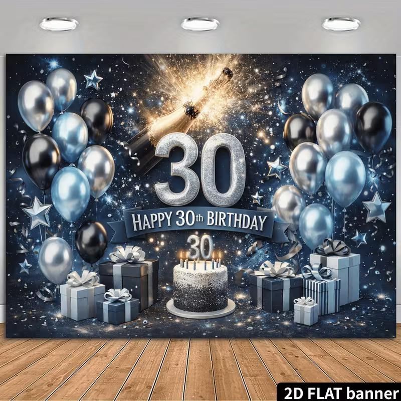 Sfondo fotografico 2D Elegante a Tema per il 30° Compleanno