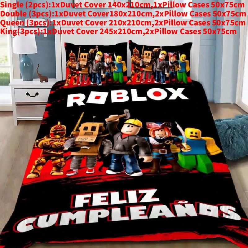 Cartoon 3d Print Pattern Duvet Cover Pillowcase Set Bedroom Bedding Gift