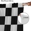 Racing Curtains for Teens Games Room Decor Black White Checkered Flag Art Printed Window Drapes for Kids Bedroom Living Room