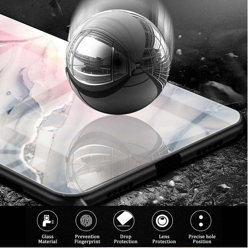 Carcasă din sticlă marmorizată pentru Samsung Galaxy S22 S20 FE S21 Plus, husă de telefon S10 5G S9 Note 20 Ultra 10 Lite