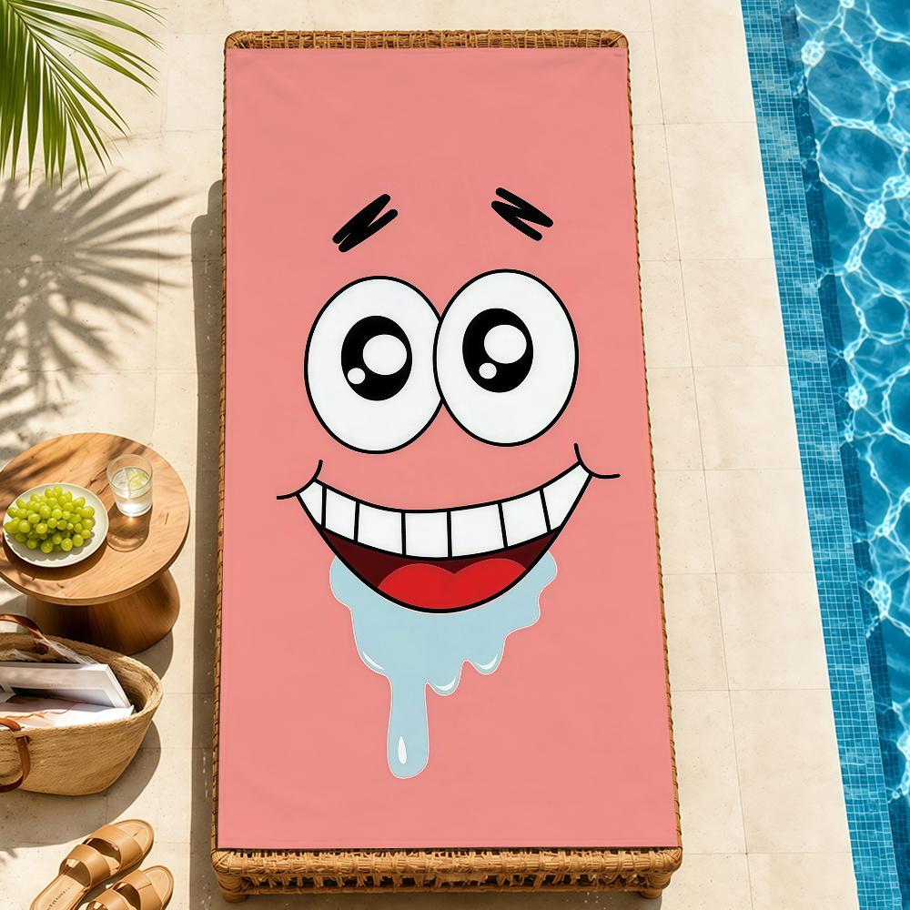 Beach Towels cute b-b-BobS-s Soft fun Quick Dry Pool cartoon s-S-S-SpongeS-eS bathing Towel Travel Gym Spa Camp sport face Gift