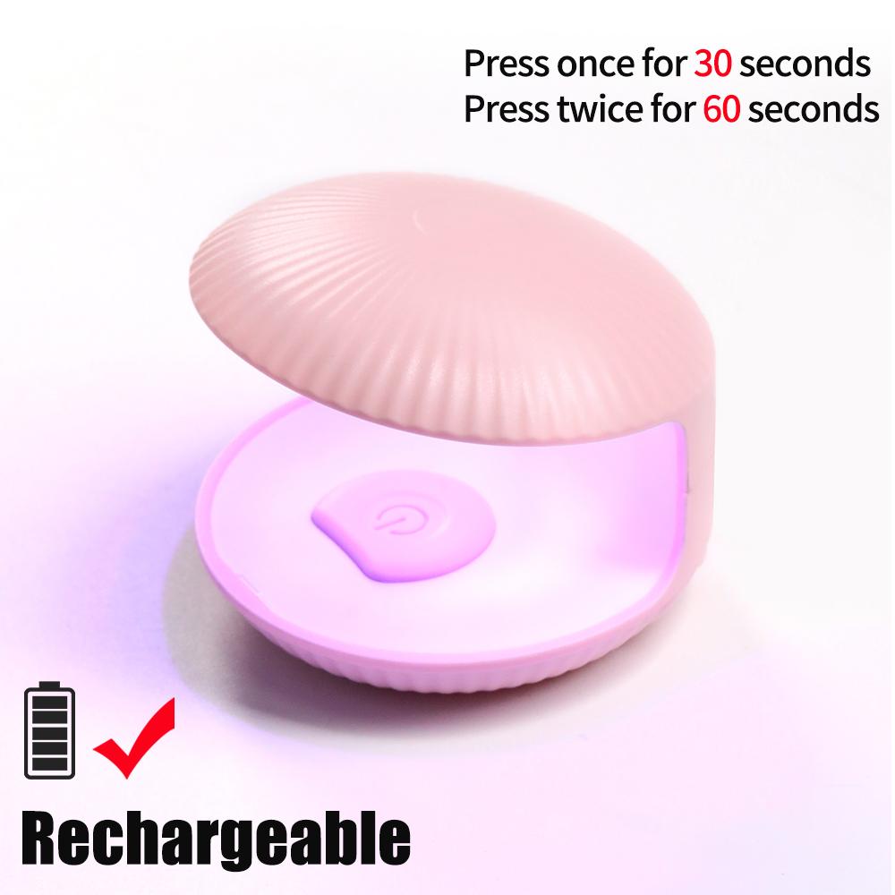 

LINMANDA Mini LED Nail Lamp Quick-Dry Gel Nail Lamp 18W for Nail Art Nail Dryer for Fast Curing Portable Nail Cure Light розовый