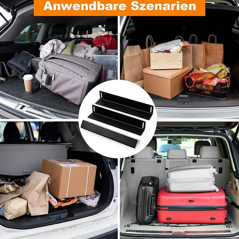 Car Trunk Organizer Multipurpose Car Storage Organizer Blocks Cargo Divider Wool Carpet 3 Piece Blocks For Sedans Vehicles Back