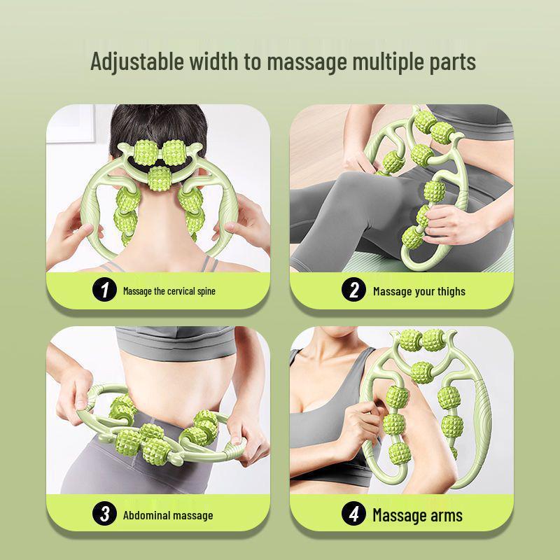 Nine-Wheel Leg Stretcher & Thigh Massager for Women's Yoga
