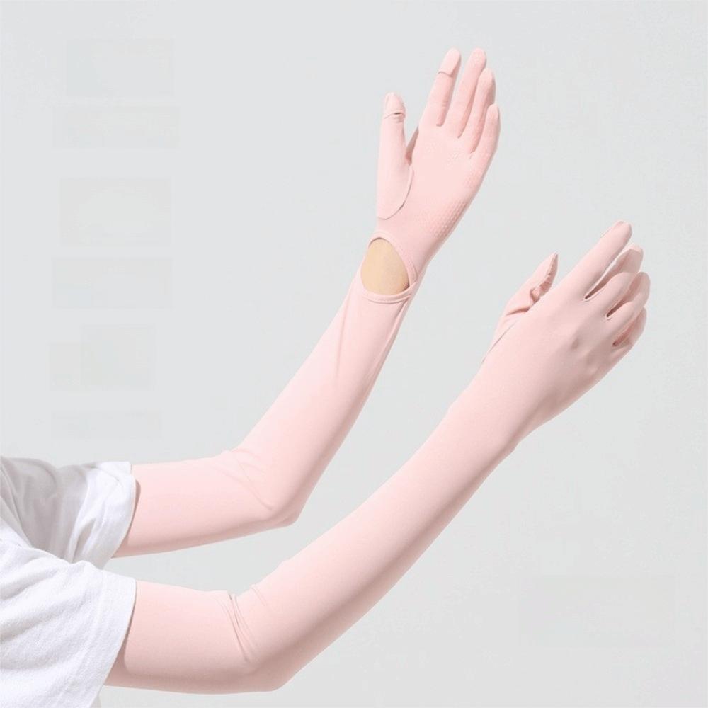 Breathable UV Protection Sun Protection Gloves Long Gloves Touchscreen Ice Silk Sleeve Ice Silk Bicycle Gloves Driving