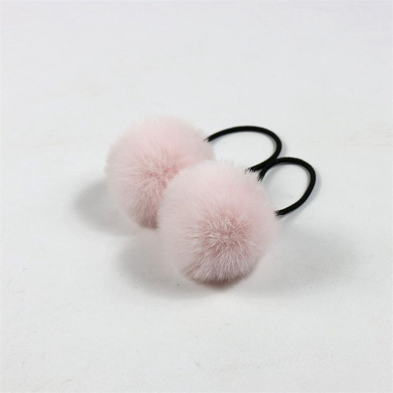 Topknot Hair Cartoon Imitation Rex Children's Adult Pompons Hair Band Accessories Ball Headdress Rabbit Small Hair