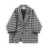 2024 Women's Mid-Length Warm Plaid Wool Coat