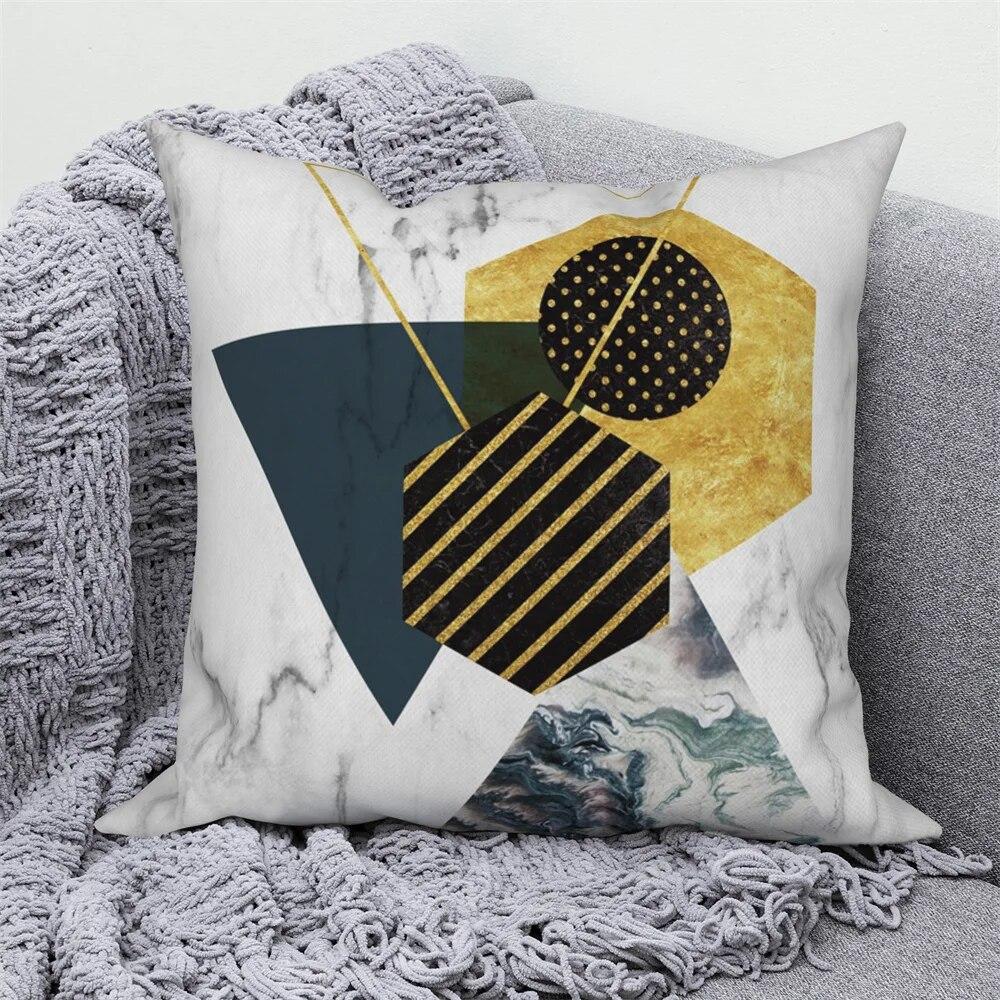 Throw Pillow Cover Home Car Office Decor Modern Style Geometric Pattern Decorative   Sofa Cushion